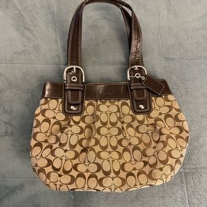 Coach Soho Pleated Signature NS Tote Shoulder Handbag,  # F1060 - F15047